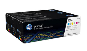 131A 3-pack Cyan/Magenta/Yellow Original LaserJet Toner Cartridges