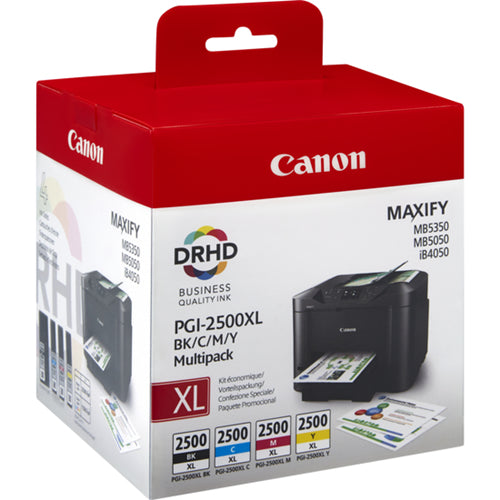 PGI-2500XL High Yield BK/C/M/Y Ink Cartridge Multipack