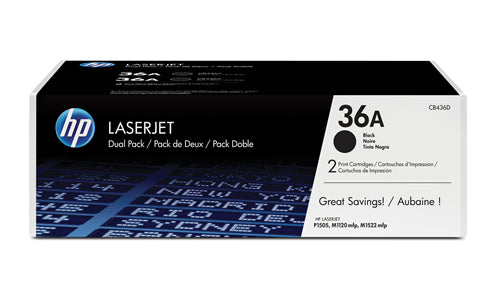 36A 2-pack Black Original LaserJet Toner Cartridges