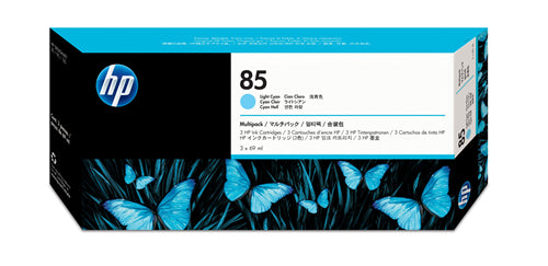 HP 85 3-pack 69-ml Light Cyan Cartridges with Vivera Inks