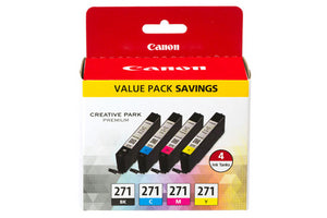 CLI-271 Black Cyan Magenta & Yellow 4 Ink Pack