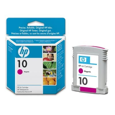 As part of the Modular Ink Delivery System HP No. 10 Ink Cartridges are four individually replaceable ink cartridges designed for high-volume long-life printing. The cartridges contain smart technology to alert users to the remaining ink volume.