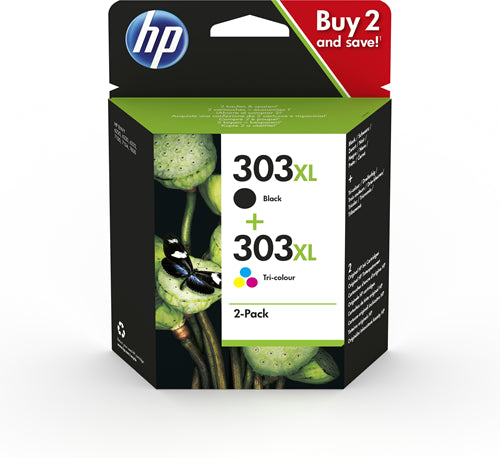 303XL 2-pack High Yield Black/Tri-color Original Ink Cartridges