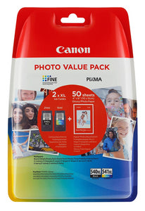 PG-540XL/CL-541XL 50x Photo Paper Value Pack