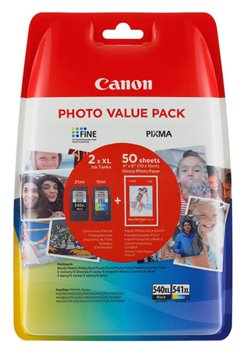 PG-540XL/CL-541XL 50x Photo Paper Value Pack