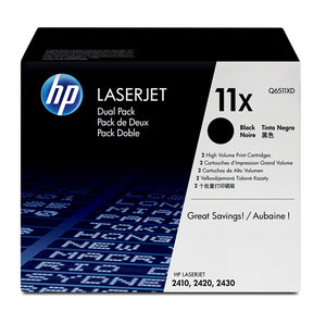 11X 2-pack High Yield Black Original LaserJet Toner Cartridges Per cartridge: 12000 pages