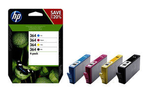 364 4-pack Black/Cyan/Magenta/Yellow Original Ink Cartridges