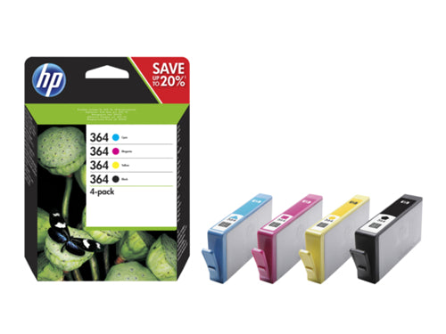 HP 364 Black/Cyan/Magenta/Yellow Cartridge Original Ink Cartridges