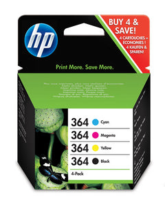 HP 364 4-pack Black/Cyan/Magenta/Yellow Original Ink Cartridges