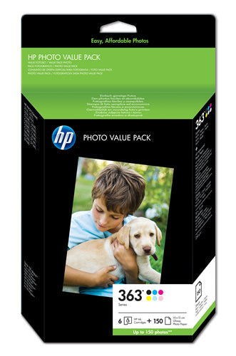 HP 363 Series Photo Value Pack-150 sheet/10 x 15 cm with Vivera Inks