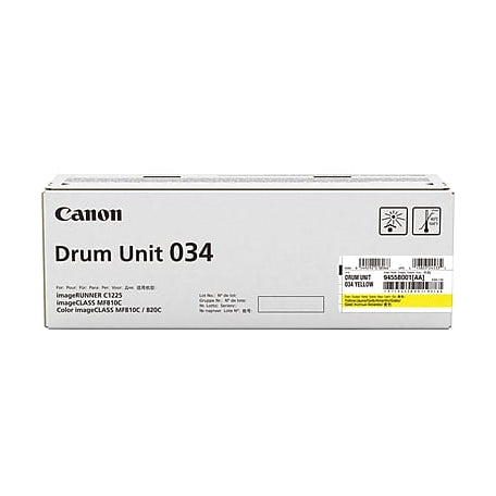 Yellow Drum Unit for ImageClass Mf820Cdn/MF810Cdn Multifunction Printers 34000 Sheets