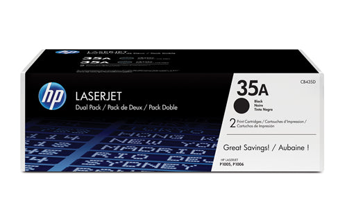 35A 2-pack Black Original LaserJet Toner Cartridges