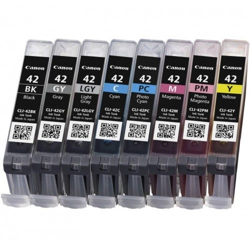 CLI-42 Full 8-inks (BK/C/M/Y/PM/PC/GY/LGY) multi pack