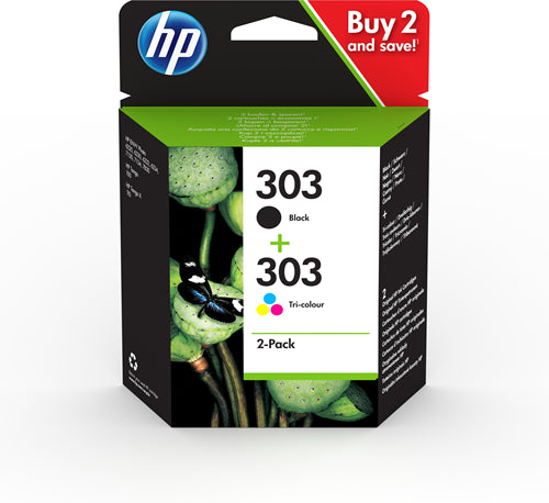 303 2-pack Black/Tri-color Original Ink Cartridges